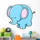 Cute Little Brainy Elephant Wall Decal