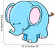 Cute Little Brainy Elephant Wall Decal