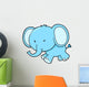 Cute Little Blue Elephant Wall Decal