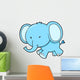 Cute Little Blue Elephant Wall Decal