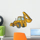 Yellow Backhoe Wall Decal