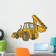 Yellow Backhoe Wall Decal