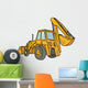 Yellow Backhoe Wall Decal