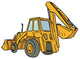 Yellow Backhoe Wall Decal