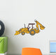 Side Yellow Excavator Wall Decal