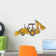 Side Yellow Excavator Wall Decal