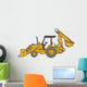 Side Yellow Excavator Wall Decal