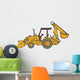 Side Yellow Excavator Wall Decal