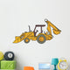 Side Yellow Excavator Wall Decal