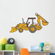 Side Yellow Excavator Wall Decal