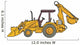 Side Yellow Excavator Wall Decal