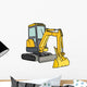 Front Shovel Yellow Excavator Wall Decal