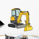 Front Shovel Yellow Excavator Wall Decal