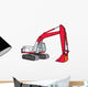 Red Excavator Wall Decal