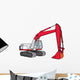 Red Excavator Wall Decal