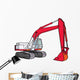 Red Excavator Wall Decal