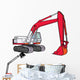 Red Excavator Wall Decal