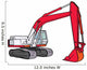 Red Excavator Wall Decal