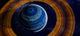 Ringed Blue Gas Giant Wall Decal