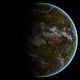 Partially Lit Terrestrial World Wall Decal