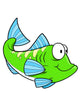 Cute Little Green Fish Wall Decal