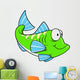 Cute Little Green Fish Wall Decal