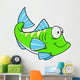 Cute Little Green Fish Wall Decal