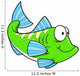 Cute Little Green Fish Wall Decal