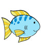 Cute Little Blue Fish Wall Decal