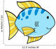 Cute Little Blue Fish Wall Decal