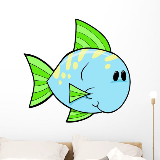 Cute Little Spotted Fish Wall Decal