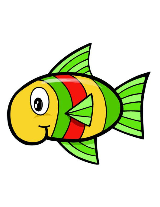 Baby Rasta Fish Wall Decal