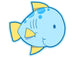 Cute Little Blue Fish Wall Decal
