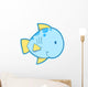 Cute Little Blue Fish Wall Decal