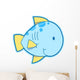 Cute Little Blue Fish Wall Decal