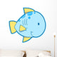 Cute Little Blue Fish Wall Decal