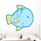 Cute Little Blue Fish Wall Decal