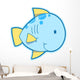 Cute Little Blue Fish Wall Decal