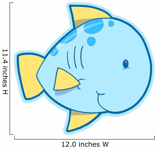 Cute Little Blue Fish Wall Decal