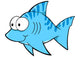 Little Blue Striped Shark Wall Decal
