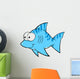 Little Blue Striped Shark Wall Decal