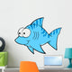 Little Blue Striped Shark Wall Decal