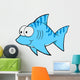 Little Blue Striped Shark Wall Decal