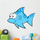 Little Blue Striped Shark Wall Decal