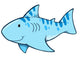 Cute Striped Baby Shark Wall Decal