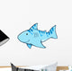 Cute Striped Baby Shark Wall Decal