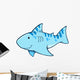 Cute Striped Baby Shark Wall Decal