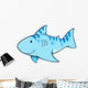 Cute Striped Baby Shark Wall Decal