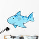 Cute Striped Baby Shark Wall Decal