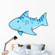 Cute Striped Baby Shark Wall Decal